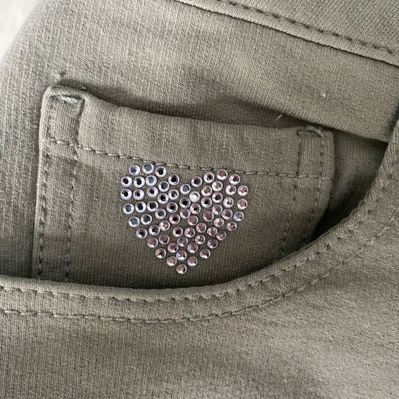 Olive Green Bootcut Flare Stretchy Jeans - Picture 3 of 4